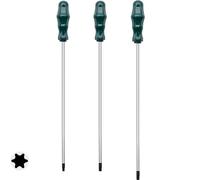 Jeu de tournevis Torx extra-longs T15 T20 T25, Fixinus tournevis Torx de sécurité magnétiques et tournevis en étoile avec trou, longueur 300 mm