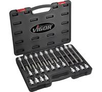 Vigor Blinky Jeu de douilles-embouts V1918 1/2 (12,5 mm) 26 pièces denture multiple (XZN)