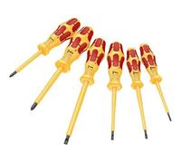 Jeu de tournevis WERA 1060 i/1062 i/6 VDE Kraftform - Embout Cruciforme - Protection électrique - Noir