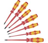 Wera 05135961001 Kraftform Jeu de Tournevis 7 pièces Rouge