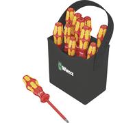 Jeu de tournevis Wera Kraftform 2go 100 VDE 11 pièces vis à fente, vis Pozidriv, cruciforme Phillips, 6 pans intérieurs (TX)