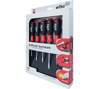 Jeu de tournevis Wiha SoftFinish® à fente/Phillips, 6 pces (308 HK6)