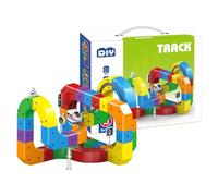 Jeu De Train Électrique pour - Course De Briques De Construction Flexibles,Jeu Ferroviaire pour,pour D'Âge Préscolaire Garçons Et Filles De 3 À 8 Ans Cadeau d'anniversaire pour Amis Apprentissage Édu