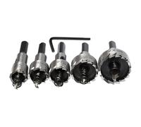 Jeu de Trépans à Couper le Métal - Coupe Lisse De Précision À Verrouillage 5 Pièces | Set De Scies Cloche | Pour Installation Serrure Porte Famille Femmes Travail Tôle Métal