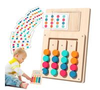 Jeu de tri de couleurs - Jeu de plateau éducatif en bois avec 12 cartes - Couleurs assorties - Jeu éducatif - Pour salle de ole, voyage, road trip à partir de 3 ans - Pour filles et