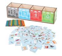 Jeu De Tri des Déchets, Apprentissage de la Gestion des Déchets par Le Jeu, Jouet Interactif Enfant avec Activités Ludiques pour Apprendre Le Classement