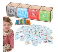 Jeu De Tri des Déchets - Jouet d'Éveil au Tri Sélectif pour ,Jouet Interactif Enfant avec Activités Ludiques pour Apprendre Le Classement