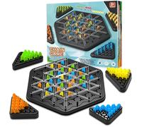 Jeu De Triangle De Chaîne,Jeu De Société En Forme De Triangle De Chaîne,Jeu Familial De Capture De Territoire,Jeu D'échecs En Caoutchouc Triggle Avec Bande En Caoutchouc,2 À 4 Joueurs,À Partir De