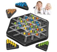 Jeu De Triangle en Chaîne, Triggle Jeu élastique, Jeu de Triangle en Chaîne, Jeu de L'élastique, Jeu de Société Triangle, Adapté aux Garç0ns et Filles âgés de 6 Ans ou Plus2 à 4 Joueu