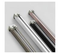 Jeu De Tringles À Rideaux Coulissement Silencieux Rail Rideaux Camping Car Pour Fenêtre Montage Au Plafond Ou Au Mur Séparation De Pièce Rail De Rideau En Aluminium(Champagne,120cm/3.94ft)