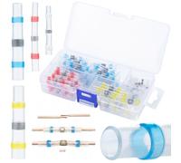 Jeu de tubes thermorétractables avec étain, 100 pcs. dans l'organisateur