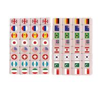 Jeu De Tuiles Mahjong - Jeu Interactif Parent-Enfant Léger - Set De Mahjong Drapeau National | Pour Hommes, Femmes, Filles, Jeunes, Adolescents, Épouse, Mari, Famille, Amis, École, Vacances Et Fête