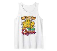 Jeu de tuiles Mexicain Train Queen Domino Player Dominos Lover Débardeur