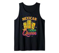 Jeu de tuiles Mexicain Train Queen Domino Player Dominos Lover Débardeur