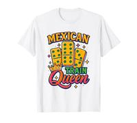 Jeu de tuiles Mexicain Train Queen Domino Player Dominos Lover T-Shirt