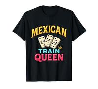 Jeu de tuiles Mexicain Train Queen Domino Player Dominos Lover T-Shirt