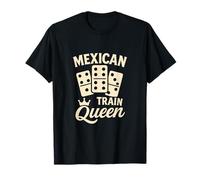 Jeu de tuiles Mexicain Train Queen Domino Player Dominos Lover T-Shirt