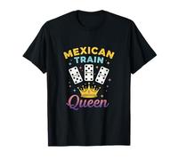 Jeu de tuiles Mexicain Train Queen Domino Player Dominos Lover T-Shirt
