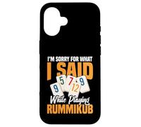 Jeu de tuiles Rummikub Player I Am Sorry King Rummikub Coque pour iPhone 16