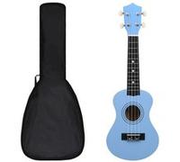 Jeu de ukulélé soprano avec sac pour enfants Bleu azuré 21 Bleu azuré G