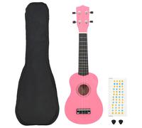 Jeu de Ukulélé Soprano avec Sac pour Enfants Bois Clair 23" Instrument vidaXL