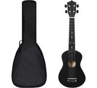 vidaXL Jeu de ukulélé soprano avec sac pour enfants Noir 23""
