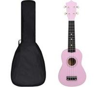 vidaXL Jeu de ukulélé soprano pour enfants avec sac rose 21"