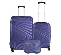 Jeu de valises rigides 3 pièces Cabine 56 cm/Moyenne 66 cm/Trousse de Toilette 23 cm Bleu Future Dusk, Bleu Future, Jeux de valises rigides