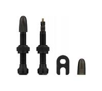 JEU DE VALVES SCHWALBE TUBELESS 40 mm ALU NOIR (2 UNITÉS) - 3470 -