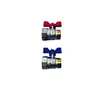 Jeu de vannes à bille Purmo TempCo FFJAMVNP44F44H5 2000 "IG x 2000 " AG FFJAMVNP44F44H5 plat FFJAMVNP44F44H5 2000 , nickelé