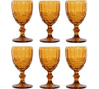 Jeu de verres Home ESPRIT ambre cristal 240 ml (6 pièces)
