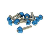 Jeu de vis 12 pièces Capuchon en Aluminium - Bleu M6 x 30