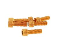 Jeu de vis 6 pans Creux en Aluminium Orange - M6 x 20