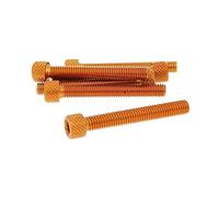 Jeu de vis 6 pans Creux en Aluminium Orange - M6 x 45