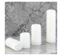 Jeu de vis à pointe en Nylon blanc/noir, M3 M4 M5 M6 M8 M10M12, vis à tête fendue en Nylon for le réglage électronique, 10 à 100 pièces(White,25MM_M8 (30PCS))