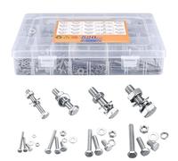 Jeu de Vis Boulons et Écrous, Vies et Ecrou M3/M4/M5/M6 520PCS Kit, vis Boulo et Écrous et Rondelles Set, boulon et ecrous à Tête Hexagonale Acier Inoxydable 304, Pour la Maintenance