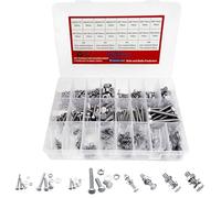 Jeu de Vis Boulons et Écrous, Vis et Ecrou M3 M4 M5 M6 520PCS Kit, Kit Assortiment Vis Boulons Vis à Tête, Vis Boulon et Écrous à Tête Hexagonale Acier Inoxydable 304, Avec Boîte de Rangement