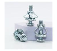 Jeu de vis d'écrous de cric en forme de pétale-extension d'écrou de rivet en métal for verrouillage de pince de plaque d'immatriculation de voiture-attaches en acier au carbone(M6x25 50pcs)