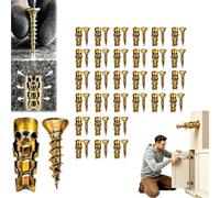 Jeu de vis d'expansion courtes 6 × 14 mm, jeu d'extensions la réparation charnière d'armoire, 30/50/100 pièces d'ancrage d'expansion réparation charnière for trous dénudés armoire(30sets)