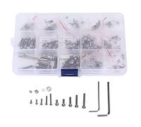 Jeu de Vis Écrous Rondelles 320pcs, Acier Inoxydable 304 M2 M3, Boulons Hexagonaux et Rondelles - Haute Résistance, Antirouille, Kit Polyvalent pour Auto et Camions