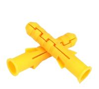 Jeu de vis et chevilles, Chevilles d'expansion murales en nylon et plastique jaunes M6, M8, M10 (30-100 mm), paquet de 5 à 20 pièces(M8x60mm 10pcs)