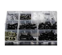 Jeu de vis et écrous pour Carter de Moto pour T-Max TMAX 500 530 2008-2018 Kit De Boulons De Corps De Carénage De Moto Vis Spire Speed Fastener Clip Écrou De Montage(Black1)