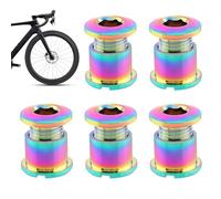 Jeu de vis pour plateaux et bielles, kit de fixation pour vélos | Vis usinées avec précision, aluminium résistant à la , installation facile pour fixer des assiettes en vélo ou en route