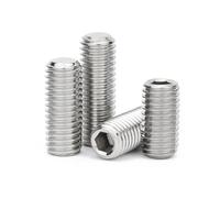 Jeu de vis sans tête à filetage fin en acier inoxydable 304, M3 M4 M5 M6 M8 M10 M12 M14 M16, boulon sans tête à douille hexagonale(10mm,M3x0.35(20pcs))