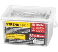 Jeu de vis Strend Pro, vis pour plaques de plâtre, 3,5x25 mm, avec 2x embouts et support magnétique, en boîte, pack. 1000 pcs.