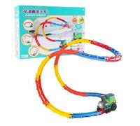 Jeu de voie ferroviaire | Ensemble de voies de train électriques avec fonctionnement de batterie, train de jeu éducatif, jeu de train avec son réaliste pour le