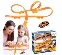 Jeu de voiture souple pour voiture - Jeu de route flexible - Jeu de voiture portable | Rassembler des véhicules de recul pour fêtes d'Halloween, Noël et cadeaux