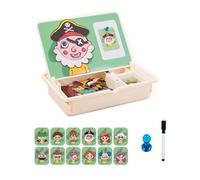Jeu De Voyage à Habiller avec Puzzles MagnéTiques, Puzzles MagnéTiques à Habiller à Faire Soi-MêMe, RéUtilisables, Exerce La Coordination œIl-Main - Stimule La CréAtivité Et L'Imagination (A)