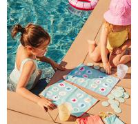 Quut - Jeu de Voyage 2 en 1 Bingo & Loto des Couleurs pour Enfants dès 18 Mois - réversible - imperméable - 24 jetons flottants - Microfibre à séchage Rapide - avec Pochette