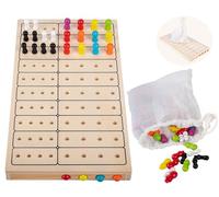Jeu De Voyage en Bois Master Color - Code Couleurs, Logique, 2 Joueurs | Jeu De Deduction 30,2 X 16,5 X 2,5 Cm - Devinez Une Combinaison De 4 Couleurs Parmi 6, Compact, Des 6 Ans